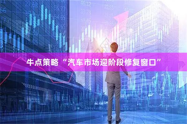 牛点策略 “汽车市场迎阶段修复窗口”